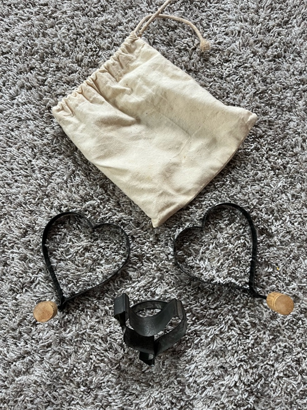 Heart shaped pancake molds and a chicken cookie cutter cottagecore